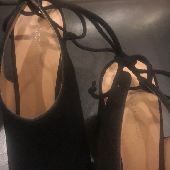 Pour La Victoire black suede platform sandals - Picture 4 of 6